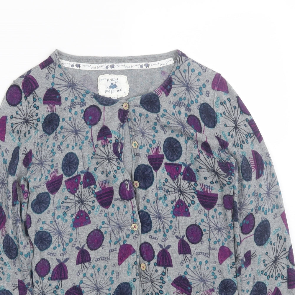 Womens UK Size 10 Debenhams Grey Cardigan Jumper