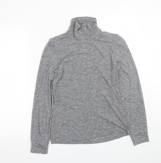 Womens UK Size 6 NEXT Grey Wrap T-Shirt