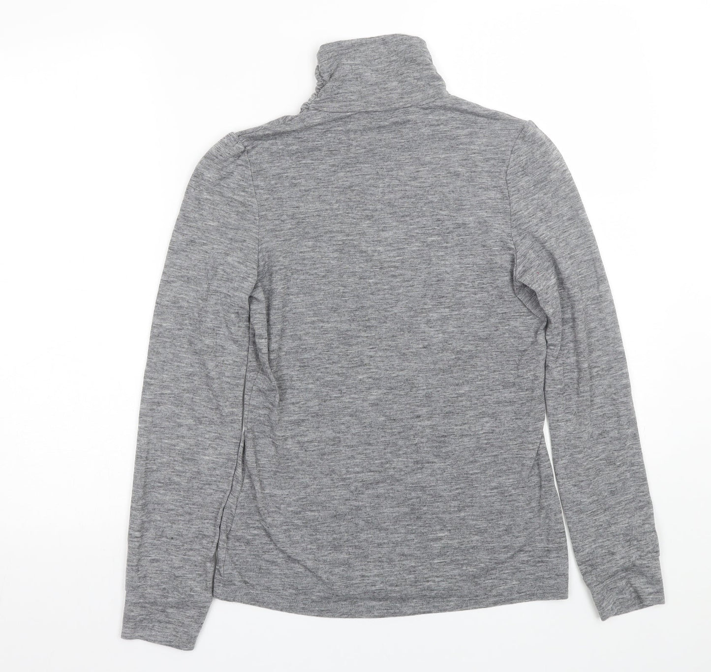 Womens UK Size 6 NEXT Grey Wrap T-Shirt