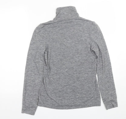 Womens UK Size 6 NEXT Grey Wrap T-Shirt