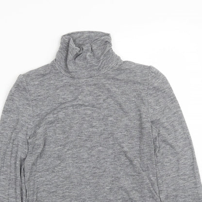 Womens UK Size 6 NEXT Grey Wrap T-Shirt