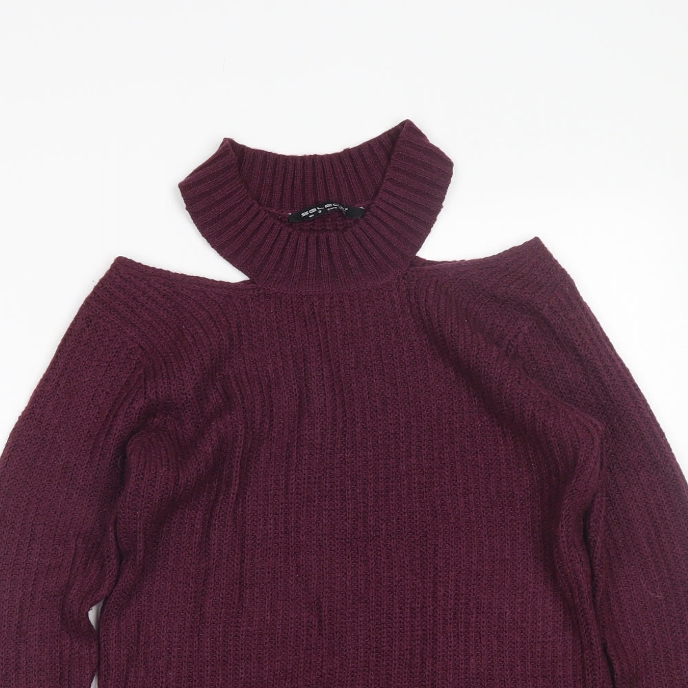 Womens UK Size 8 Select Purple Pullover Jumper