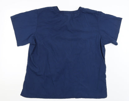 Womens UK Size XL Alexandra Blue Basic T-Shirt