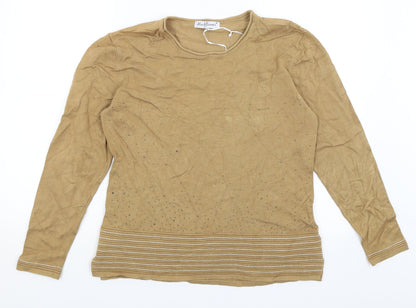 Womens UK Size L Mudflower Brown Pullover Jumper