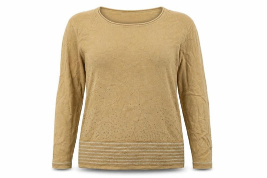 Front view of Mudflower women’s brown jumper, size L