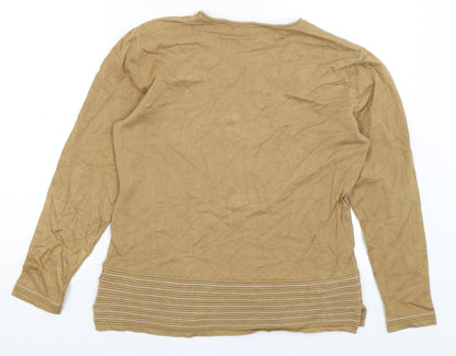 Womens UK Size L Mudflower Brown Pullover Jumper