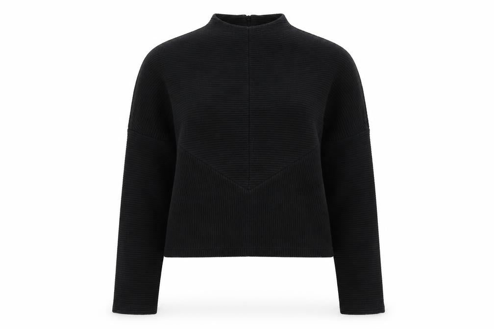 Front view of Souluxe women’s black jumper, size M