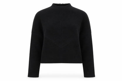 Front view of Souluxe women’s black jumper, size M