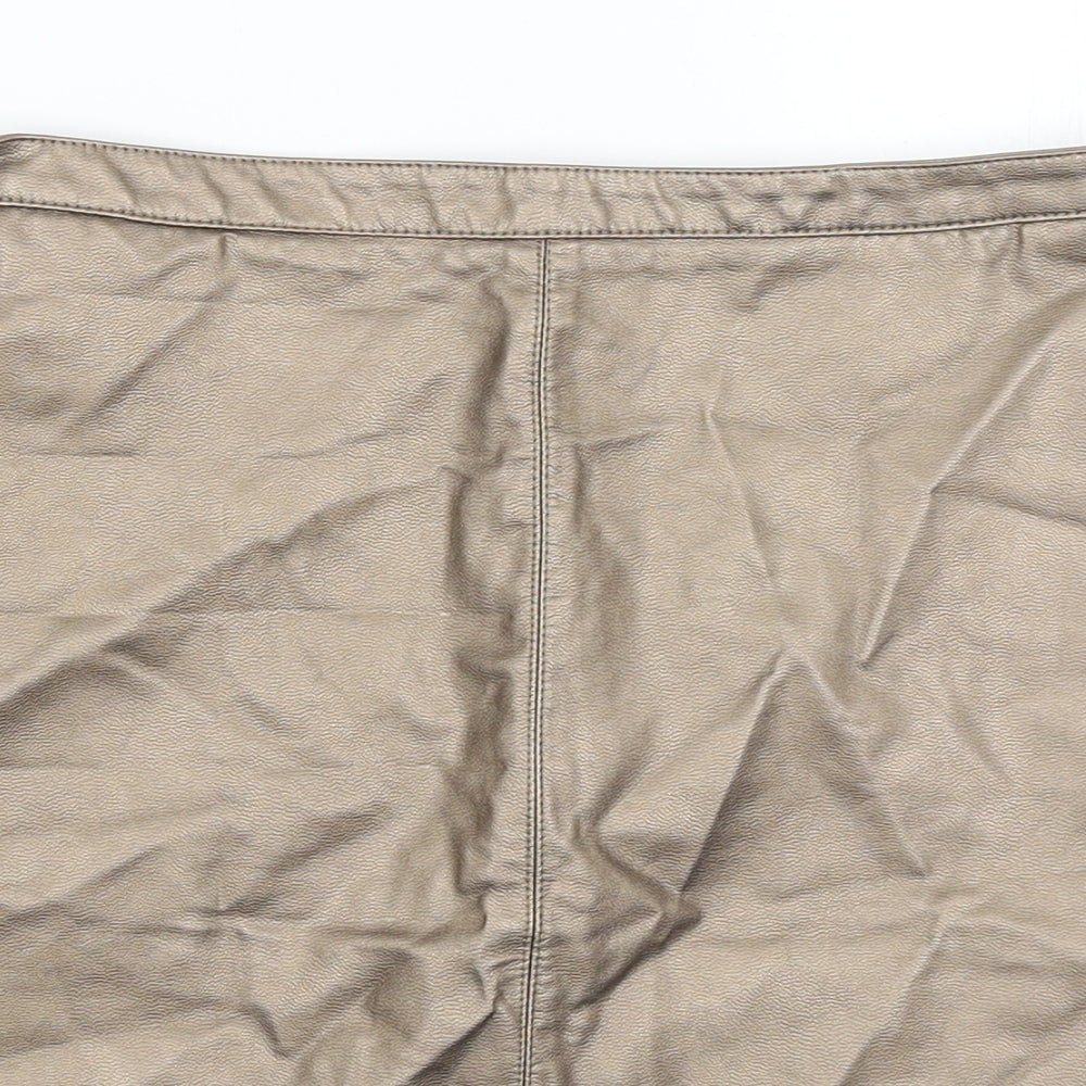 Papaya Womens Gold   A-Line Skirt Size 12