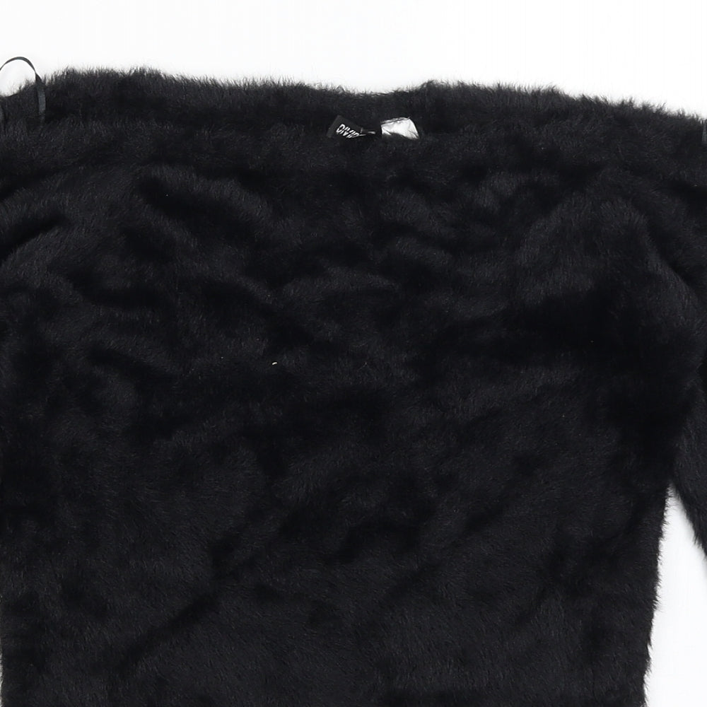 Womens UK Size M Divided Black Pullover Jumper