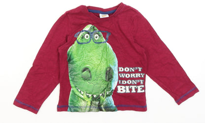 Mini Club Baby Red   Basic T-Shirt Size 18-24 Months  - Toy Story Dino