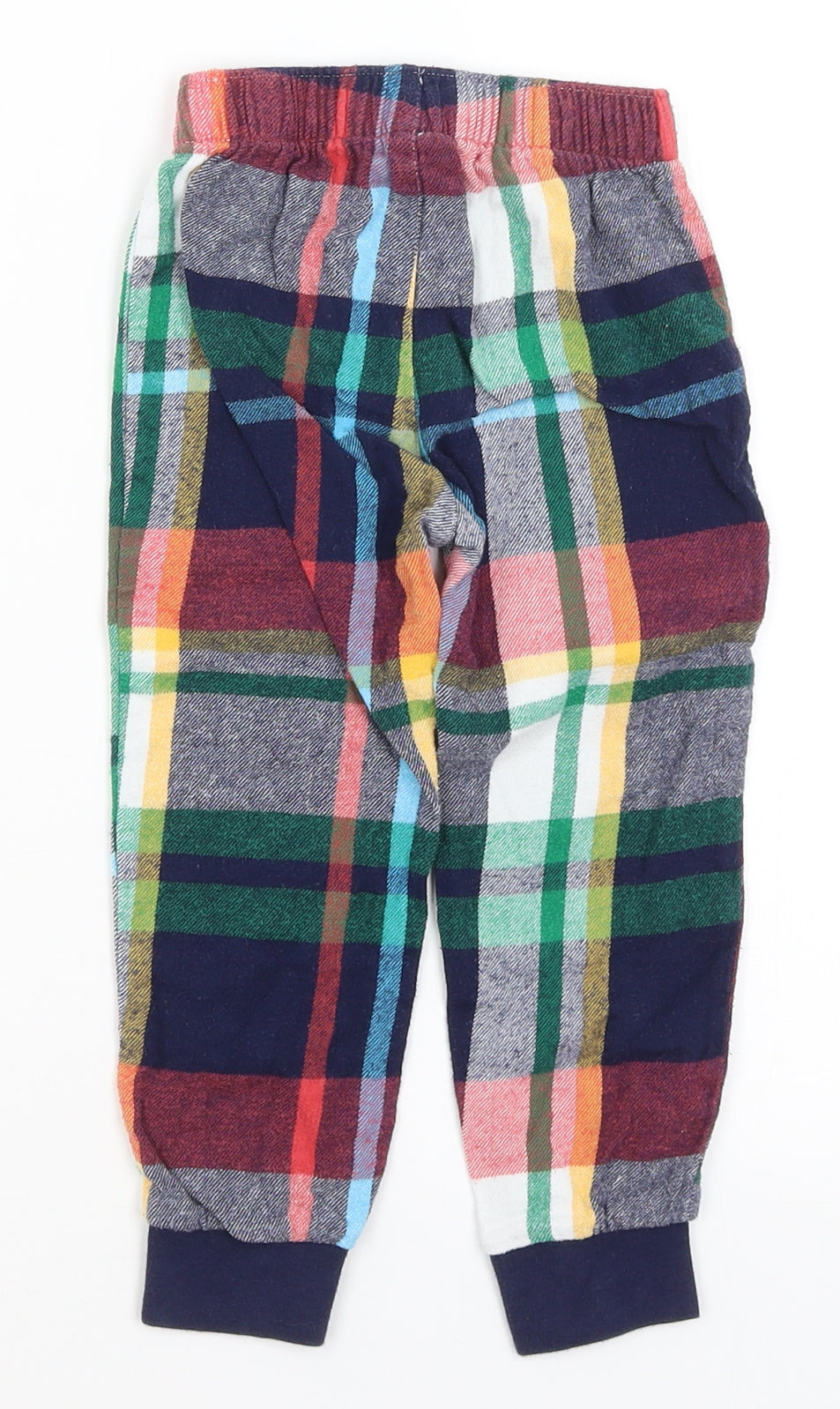 F&F Girls Blue Plaid  Capri Pyjama Pants Size 2-3 Years