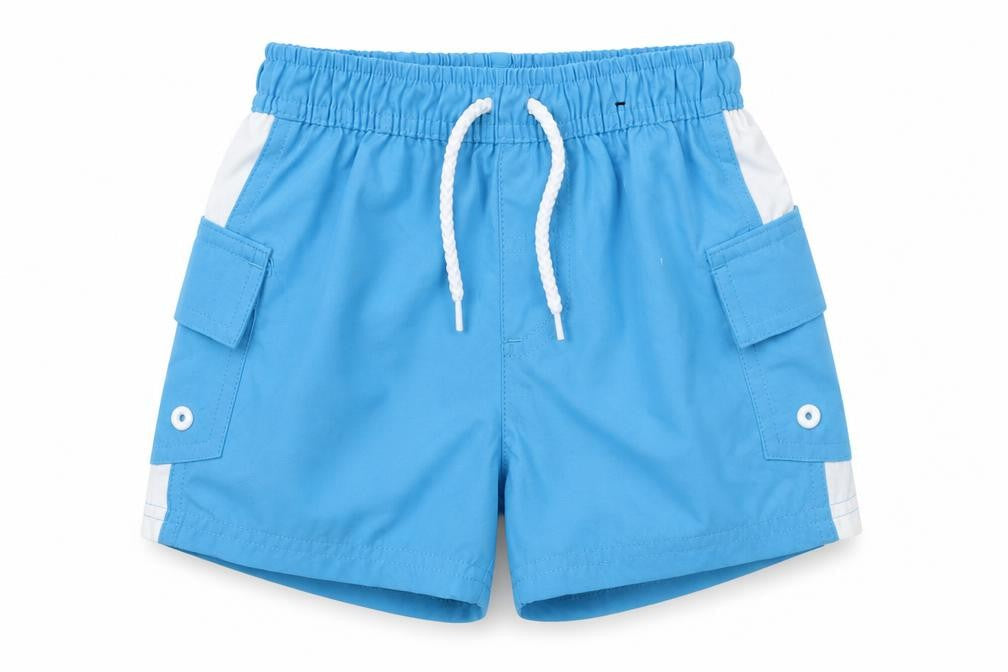 Front view of George Baby Blue Cropped Trousers, size 18-24, Months