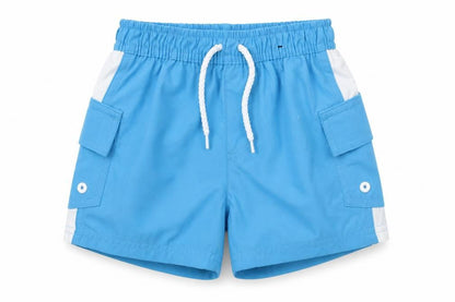 Front view of George Baby Blue Cropped Trousers, size 18-24, Months