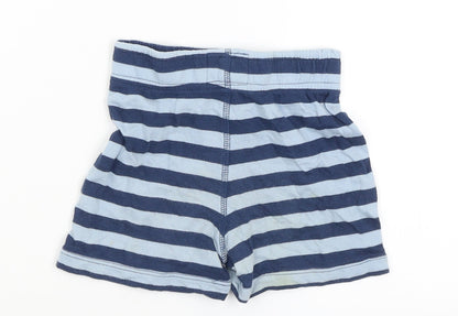 TU Baby Blue Striped  Cropped Trousers Size 18-24 Months