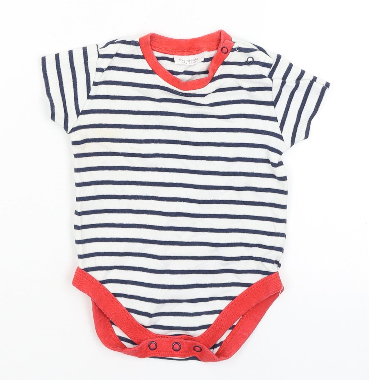 NEXT Baby White Striped  Romper One-Piece Size 6-9 Months