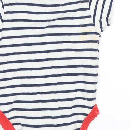 NEXT Baby White Striped  Romper One-Piece Size 6-9 Months