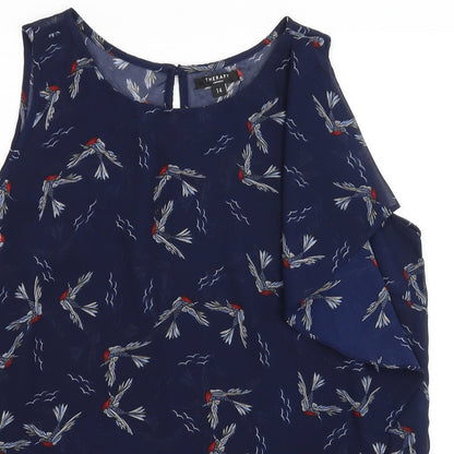 Womens UK Size 14 Therapy Blue Basic Blouse