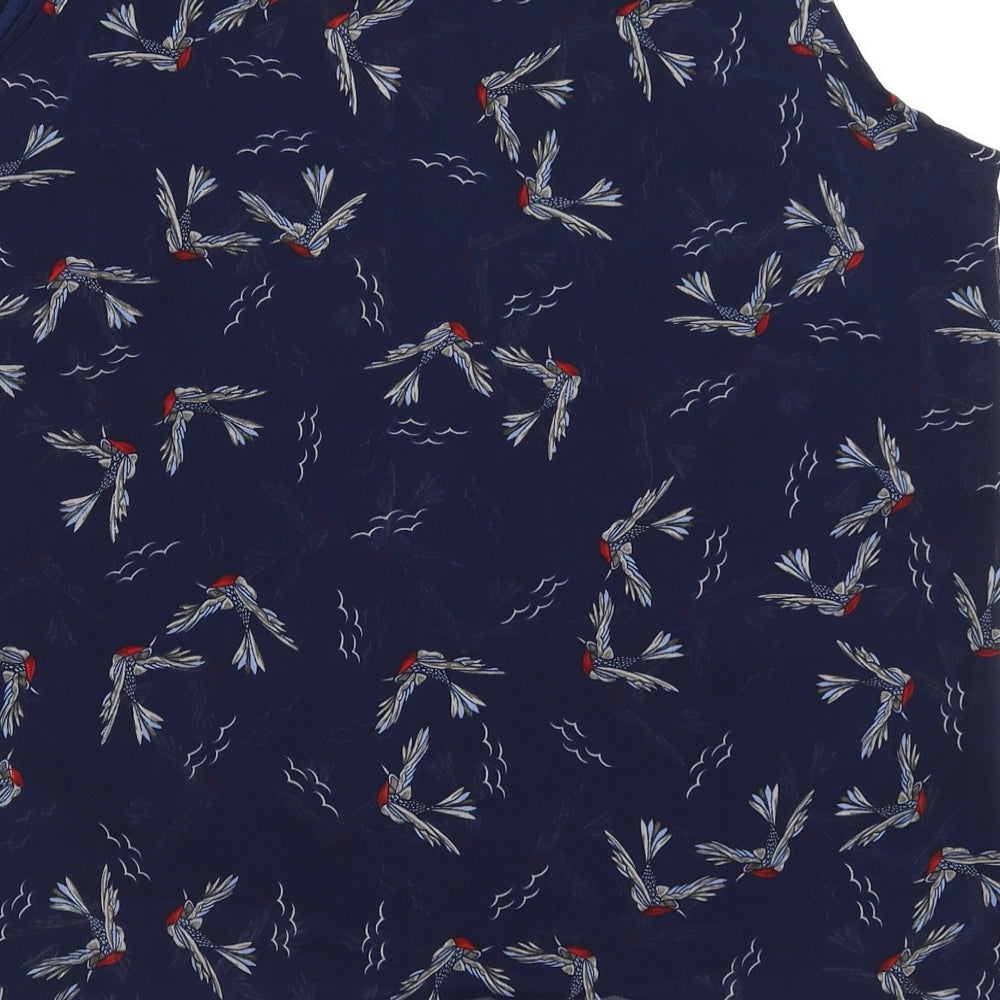 Womens UK Size 14 Therapy Blue Basic Blouse