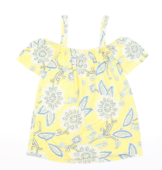 Womens UK Size 8 Dorothy Perkins Yellow Basic Blouse
