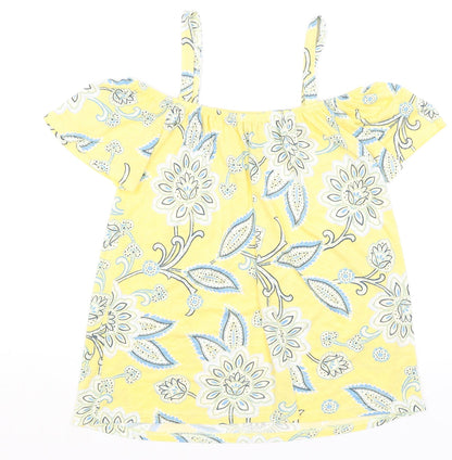 Womens UK Size 8 Dorothy Perkins Yellow Basic Blouse
