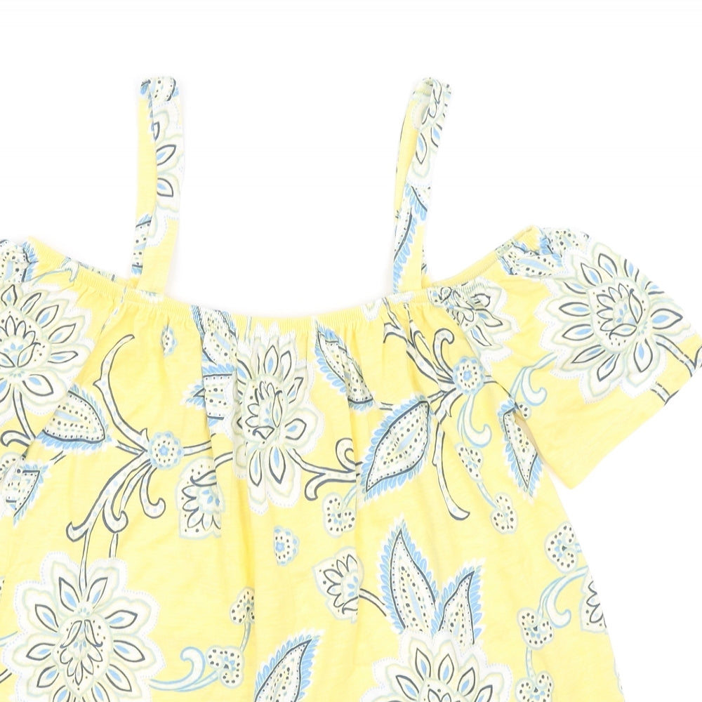 Womens UK Size 8 Dorothy Perkins Yellow Basic Blouse