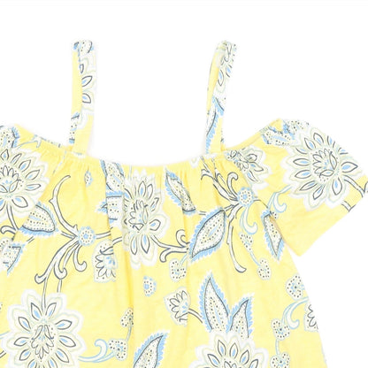 Womens UK Size 8 Dorothy Perkins Yellow Basic Blouse