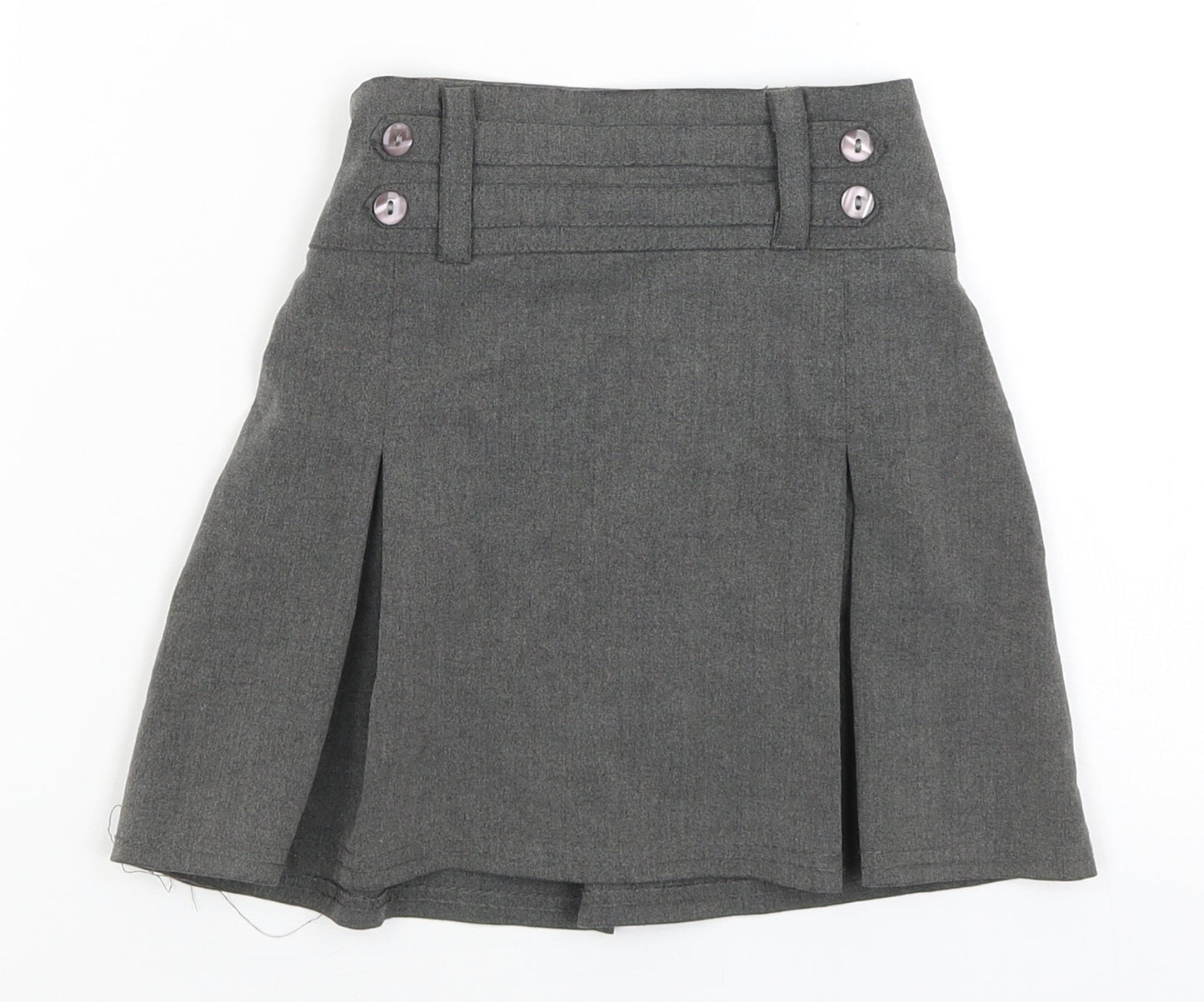 Preworn Girls Grey   Flare Skirt Size 3-4 Years
