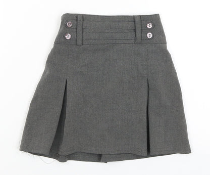 Preworn Girls Grey   Flare Skirt Size 3-4 Years