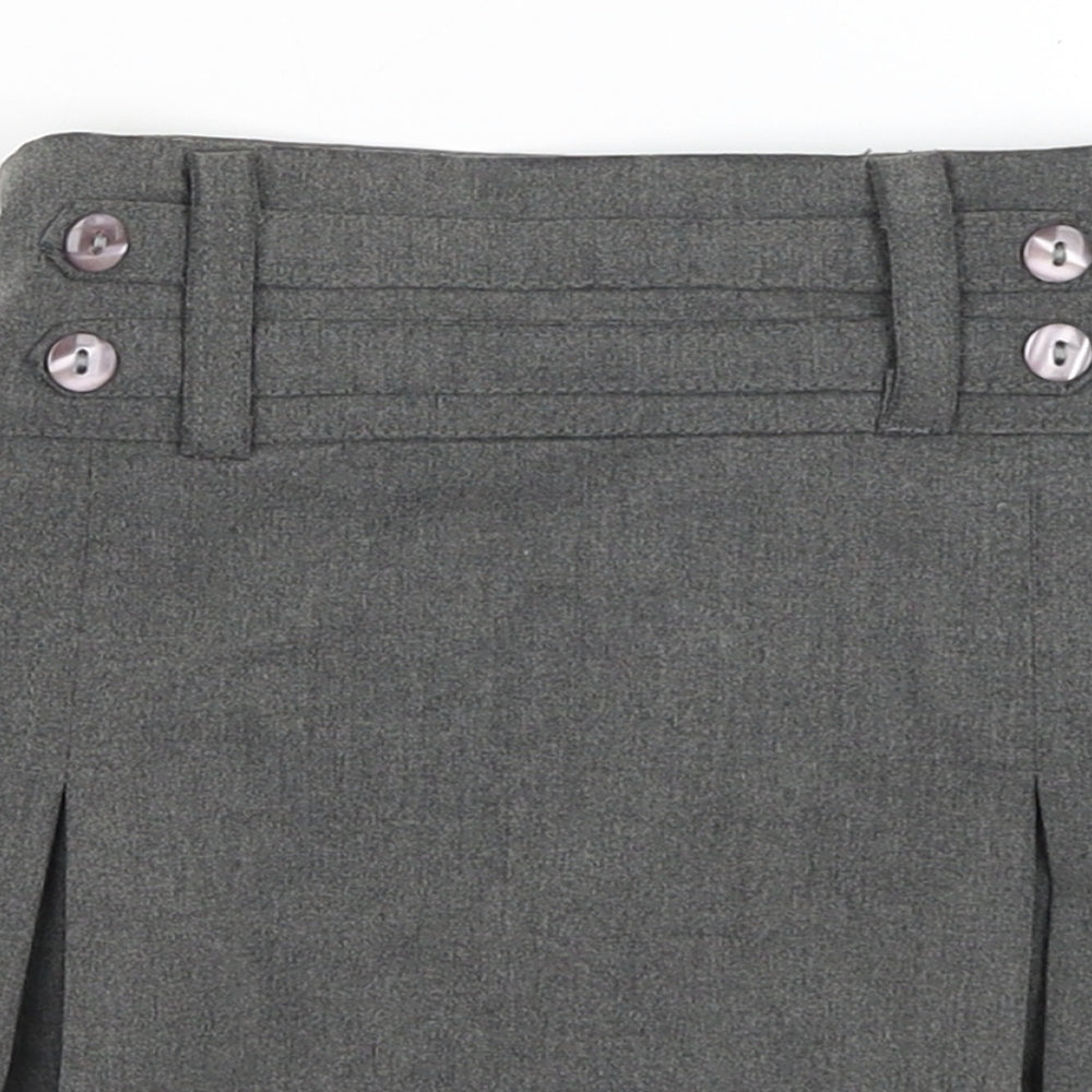 Preworn Girls Grey   Flare Skirt Size 3-4 Years
