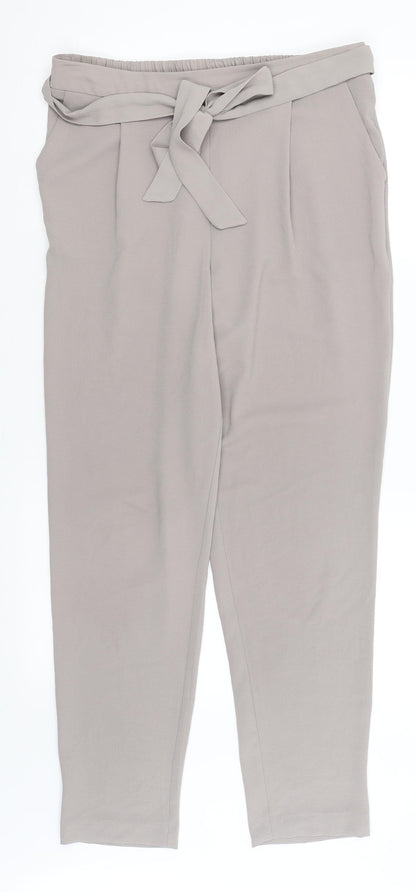 Womens UK Size 12 M&Co Regular Fit  Grey Trousers