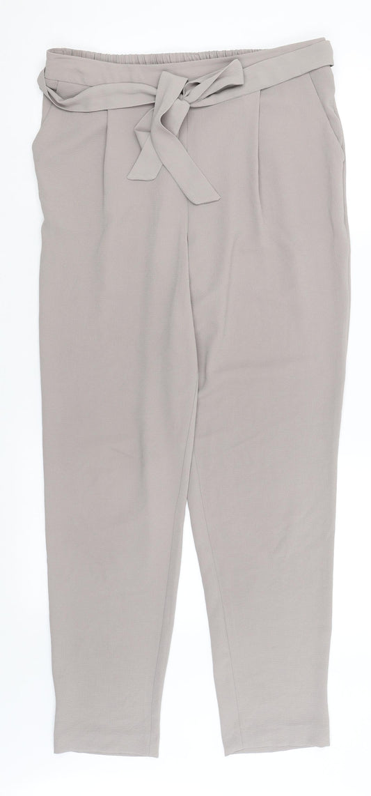 Womens UK Size 12 M&Co Regular Fit  Grey Trousers