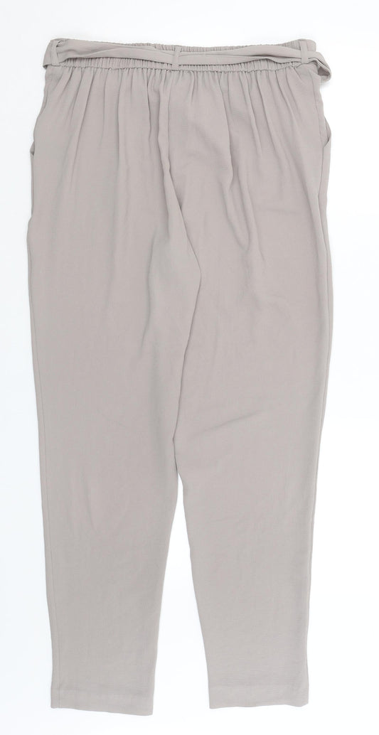 Womens UK Size 12 M&Co Regular Fit  Grey Trousers