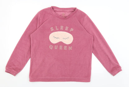 Love to Lounge Womens Pink Solid  Top Pyjama Top Size S  - Sleep Queen