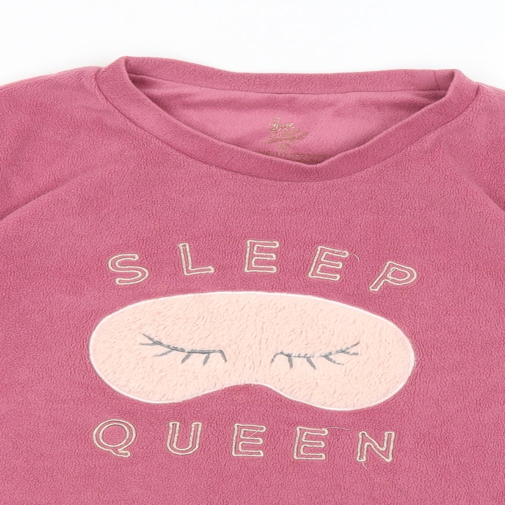 Love to Lounge Womens Pink Solid  Top Pyjama Top Size S  - Sleep Queen