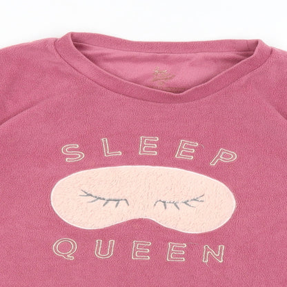 Love to Lounge Womens Pink Solid  Top Pyjama Top Size S  - Sleep Queen