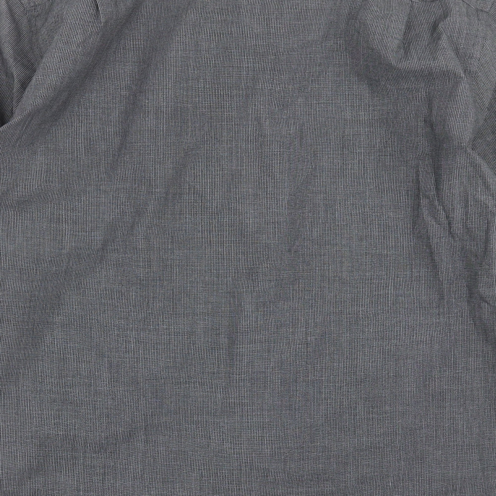 George Mens Black Check   Button-Up Size 15.5