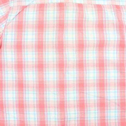 Mens UK Size L Easy Pink  Button-Up Short Sleeve Casual Shirt