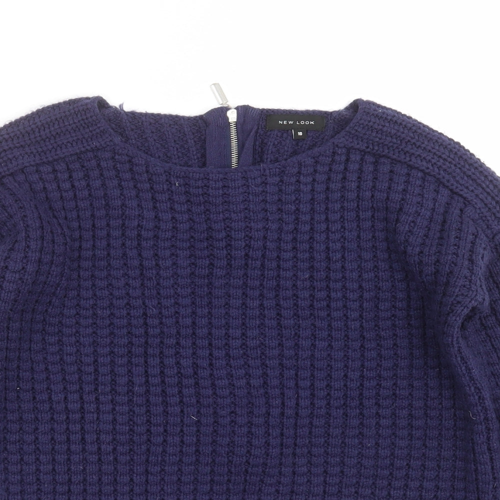Womens UK Size 10 New Look Blue Pullover Jumper