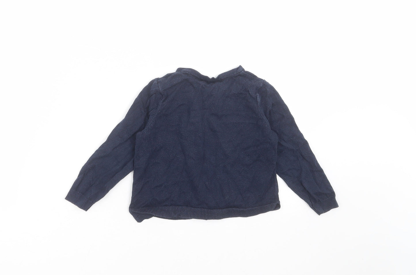 H&M Girls Blue   Cardigan Jumper Size 18-24 Months