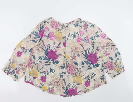 Womens UK Size 8 H&M Multicoloured Basic Blouse