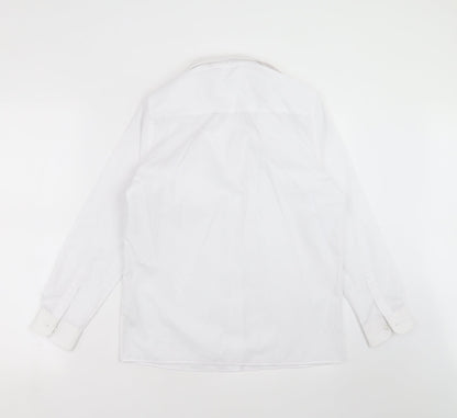 Marks and Spencer Boys White   Basic Button-Up Size 13-14 Years  - school