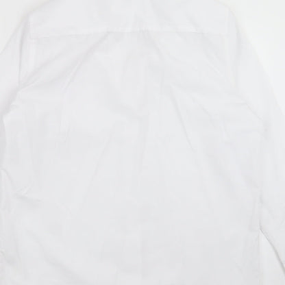 Marks and Spencer Boys White   Basic Button-Up Size 13-14 Years  - school
