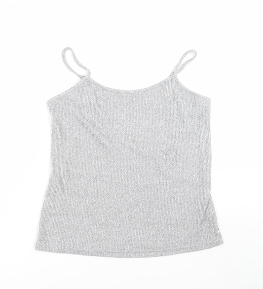 F&F Womens Grey Striped  Camisole T-Shirt Size L