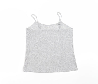 F&F Womens Grey Striped  Camisole T-Shirt Size L
