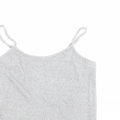 F&F Womens Grey Striped  Camisole T-Shirt Size L