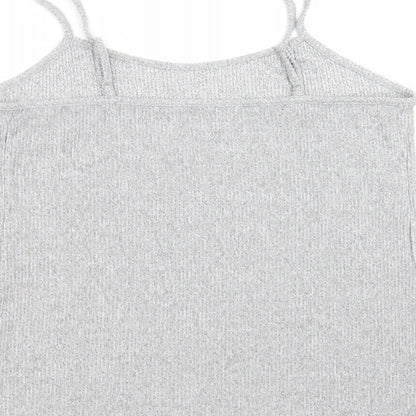 F&F Womens Grey Striped  Camisole T-Shirt Size L