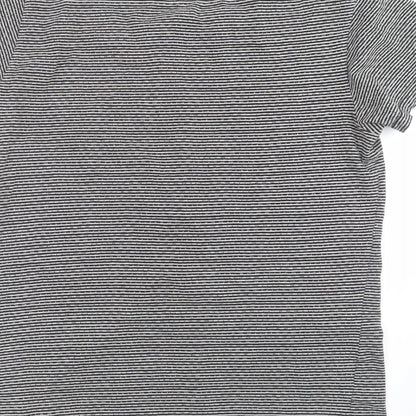 seven souls new york Womens Grey Striped  Basic T-Shirt Size M