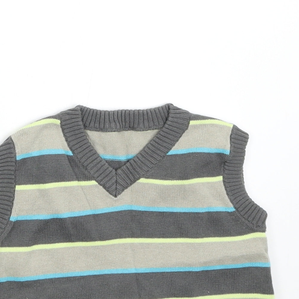Geeorge Baby Multicoloured Striped Knit Pullover Jumper Size 3-6 Months