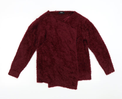 Womens UK Size M Klass Red Cardigan Jumper